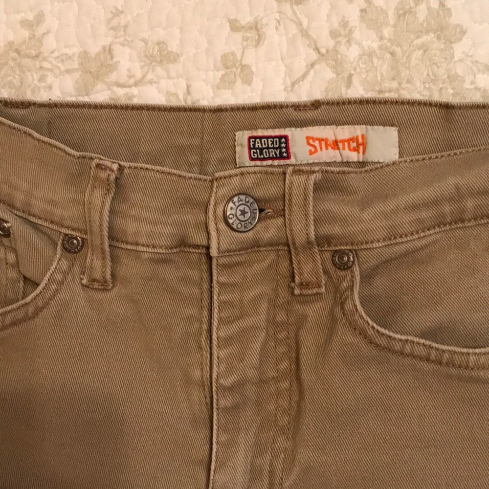 Faded Glory stretch jeans, tan
